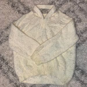 NWT!! EXPRESS Angora Cream Colored Sweater With Neck Detailing (Sz S)